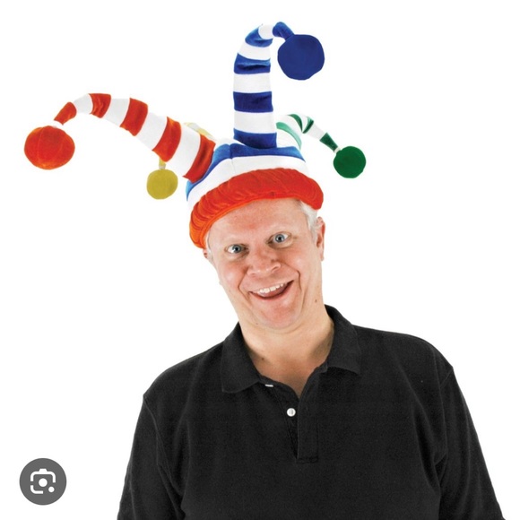 Striped Jester/Clown Hat - Picture 3 of 3